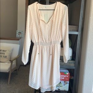 Daniel Rainn blush long sleeve dress - M